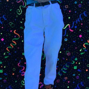 80s Vintage Stefano High-Waisted White Jeans